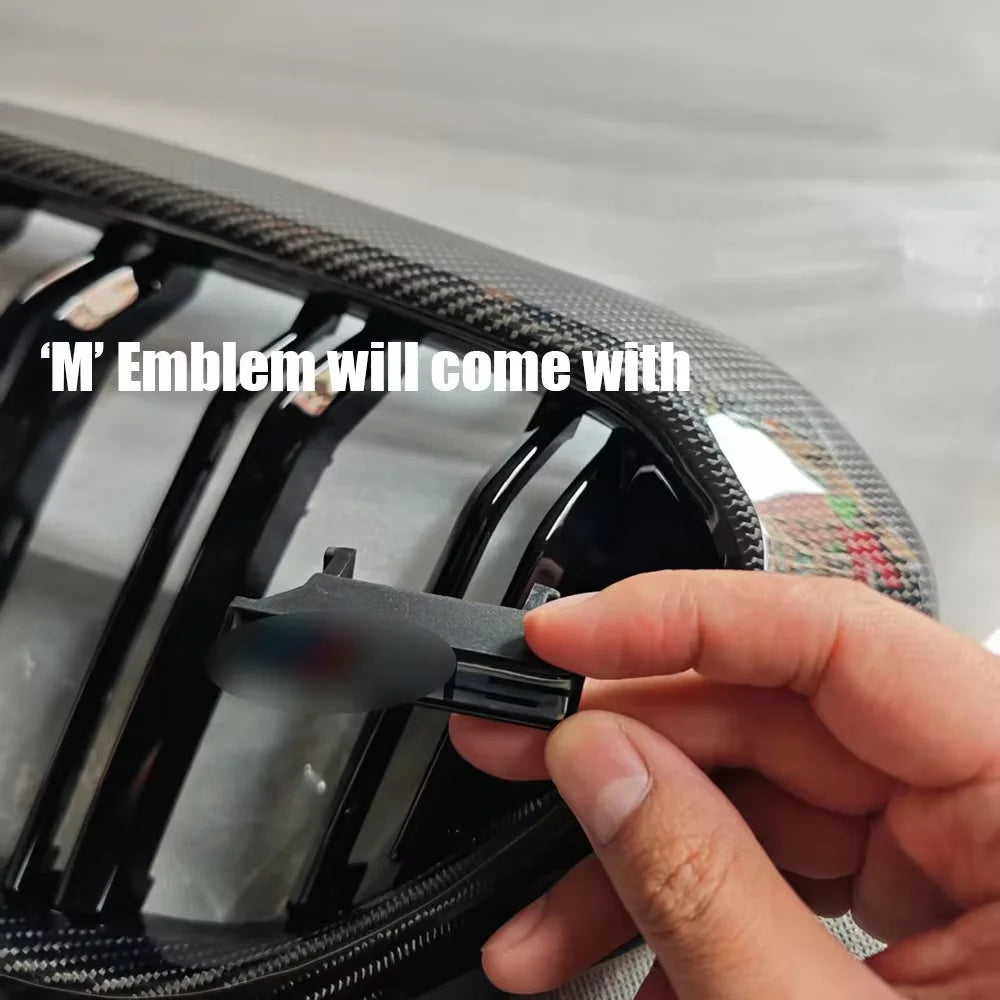 For BMW 2017-20 Pre-Lci G30 G31 Real Carbon Fiber Dual Slat