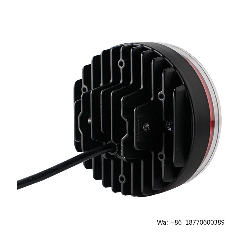 Round Truck Trailer Stop Turn Tail Flush Mount Red
