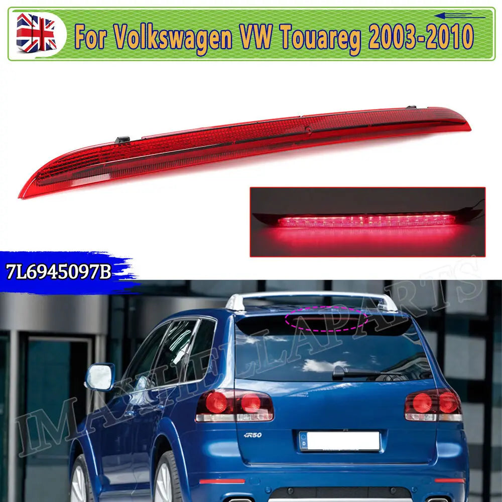 For Touareg VW SUV 7LA 7L6 7L7 2003-2010 Leve Third Brake Red