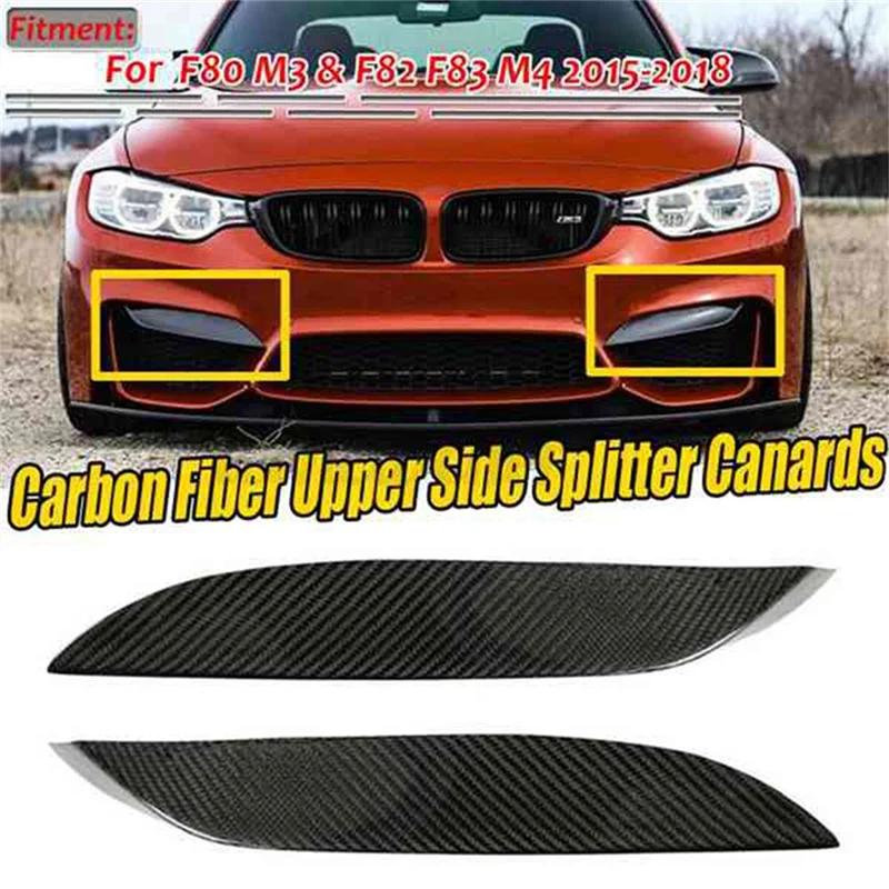 For BMW F80 M3 F82 F83 Real Carbon Fiber Front Bumper Side