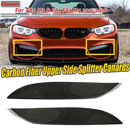 For BMW F80 M3 F82 F83 Real Carbon Fiber Front Bumper Side