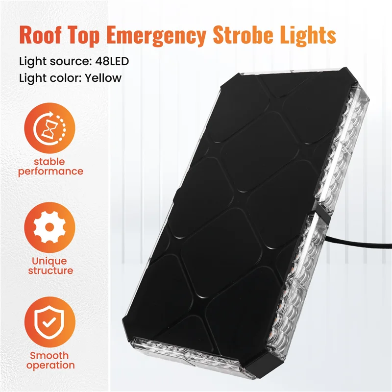 Warning Traffic Hazard Caution Strobe 11.5 Inch Roof Emergency