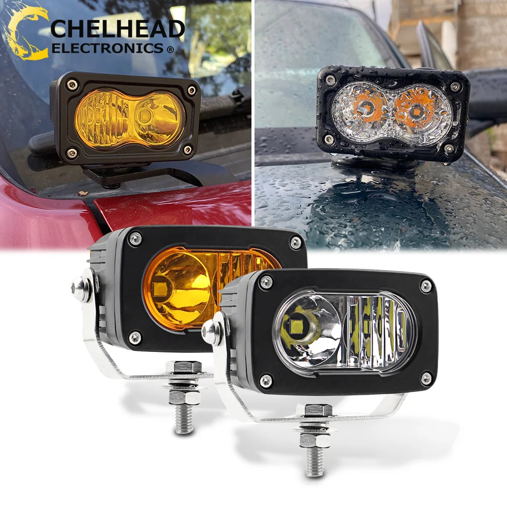 For Pickup Offroad 4X4 20W Work Pods Daytime Driving Fog Inch