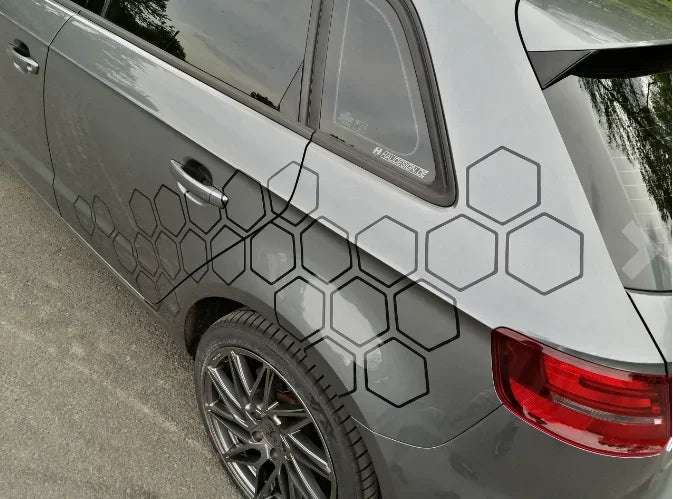 For Side Body Large Size Honeycomb Open Stickers Vinyl Tape