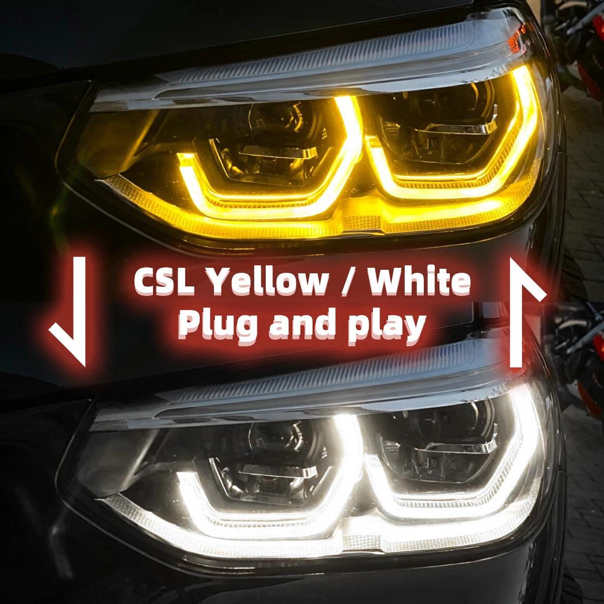 For BMW X3 X3M X4 X4M G01 G02 F97 F98 2018-2021 Dual Color Drl