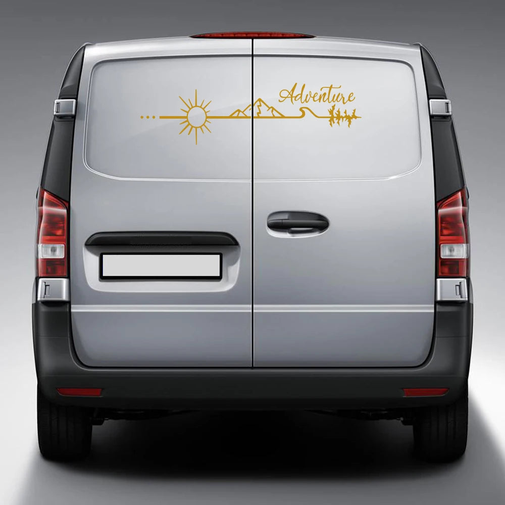 For Camper Camping Adventure Vinyl Sticker Van SUV Motorhome