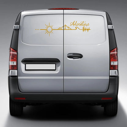 For Camper Camping Adventure Vinyl Sticker Van SUV Motorhome