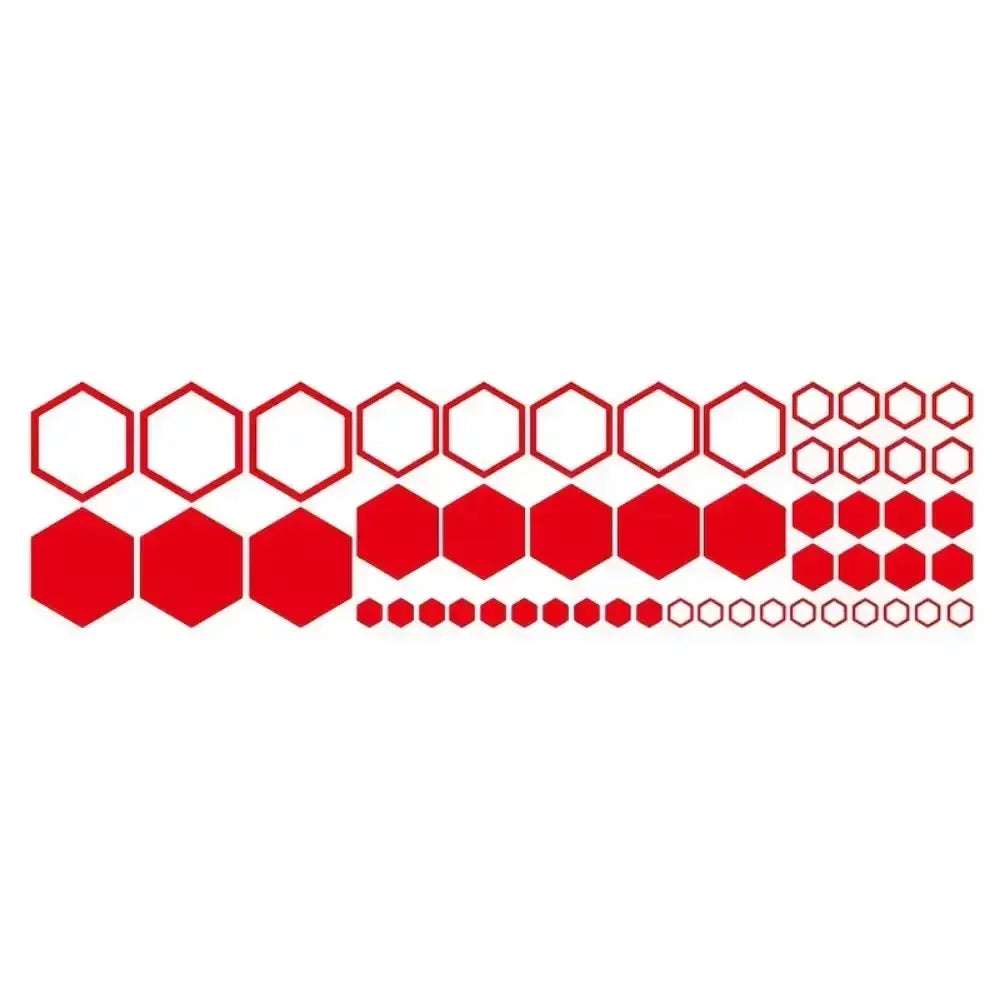 52PCS Hexagonal Stickers Body Cool Open Honeycomb Vinyl Decals