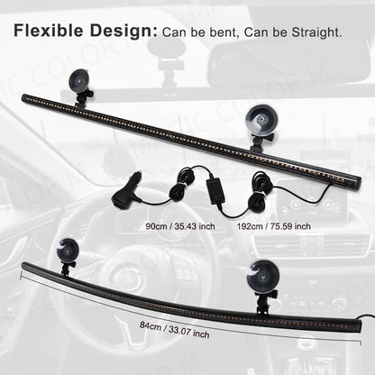 3030 Beads Strobe Bar Front Windshield Warning Traffic Signal