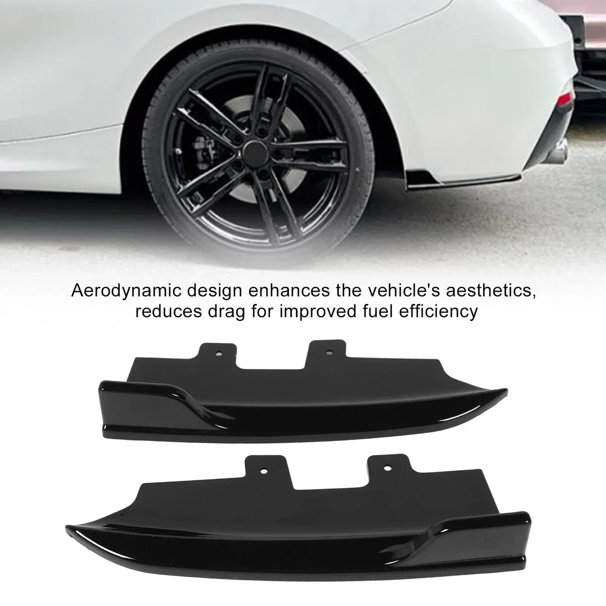 For BMW 2 Series F22 F23 Rear Side Bumper Spoiler Lip Splitter
