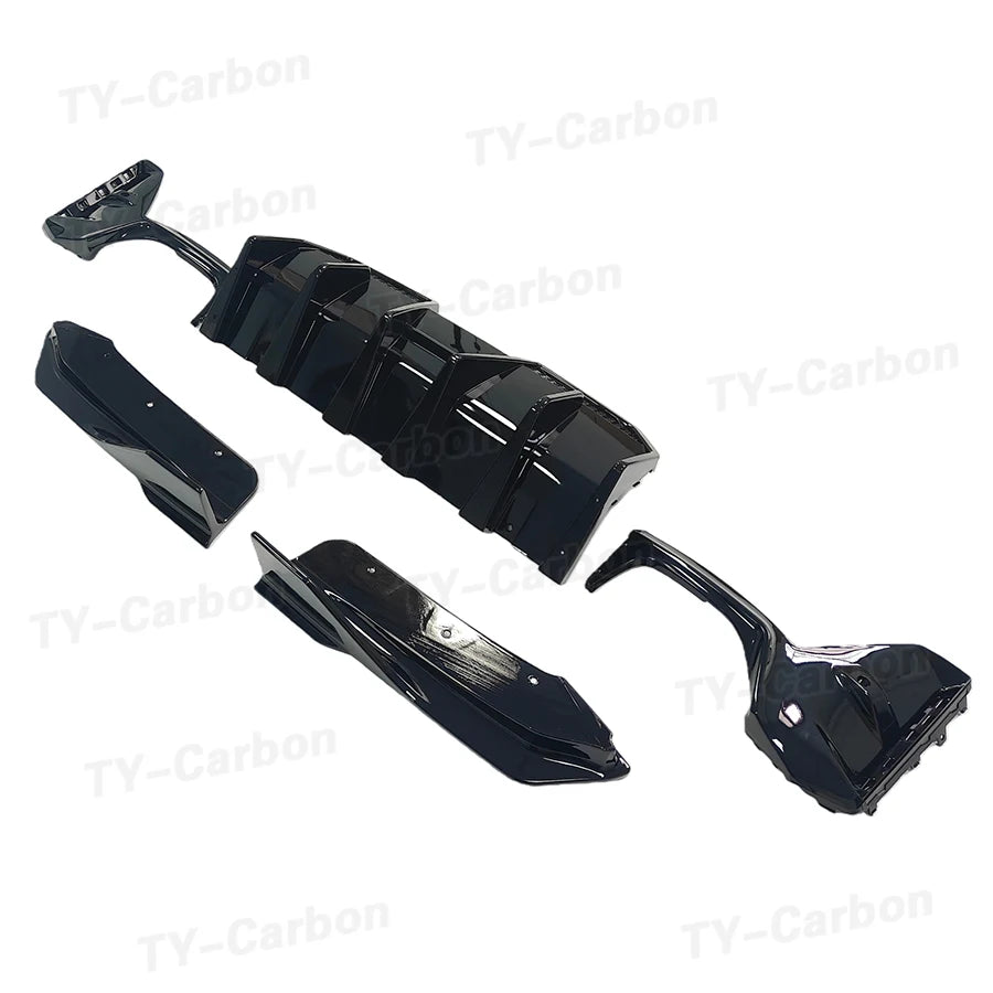 For BMW 3 Series G20 G28 Bright Black Vten Rear Bumper Diffuser