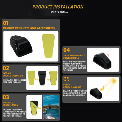 For Pickup 5X Solar Powered Cab Reusable Wireless Truck Roof