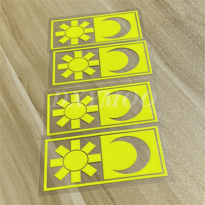 For World Racing Sponsor Moon Sun 1PCS Sticker Vinyl Modified