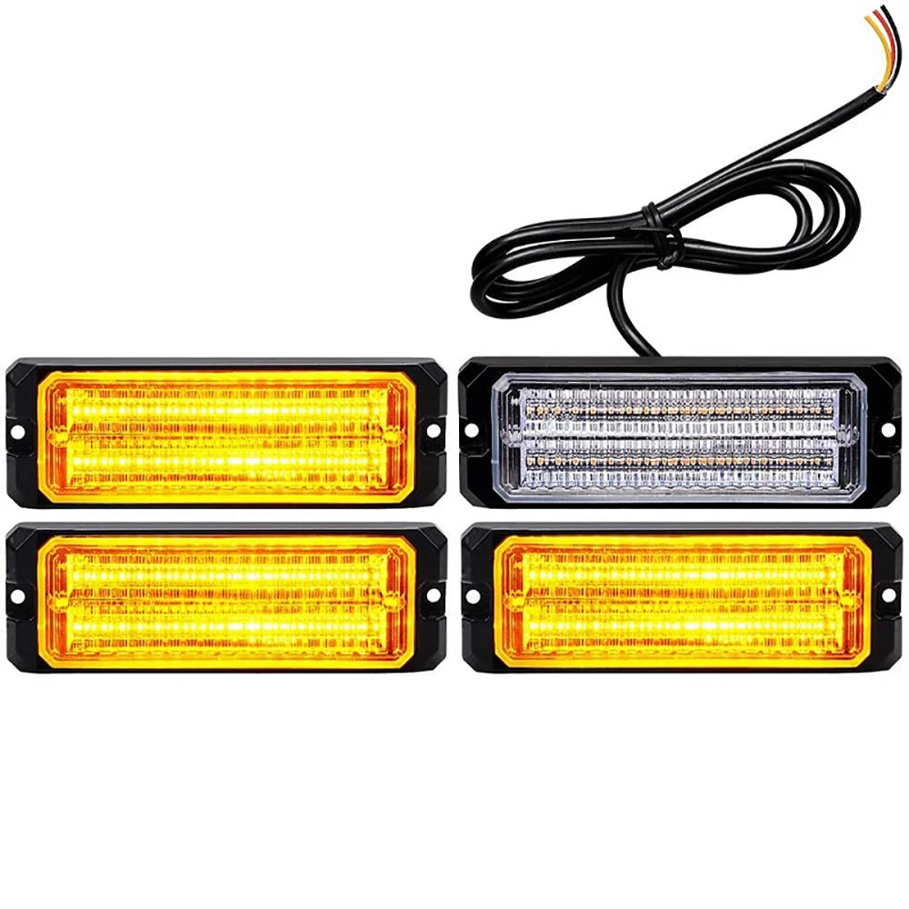 For Most Suitable Cars Suvs Vans Trucks 12v-24v Dc Strobe Black