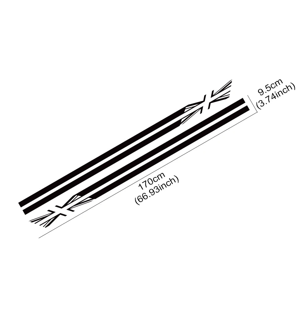 For MINI Cooper S Jcw R55 Door Side Sticker R56 F55 F56 F60 R60