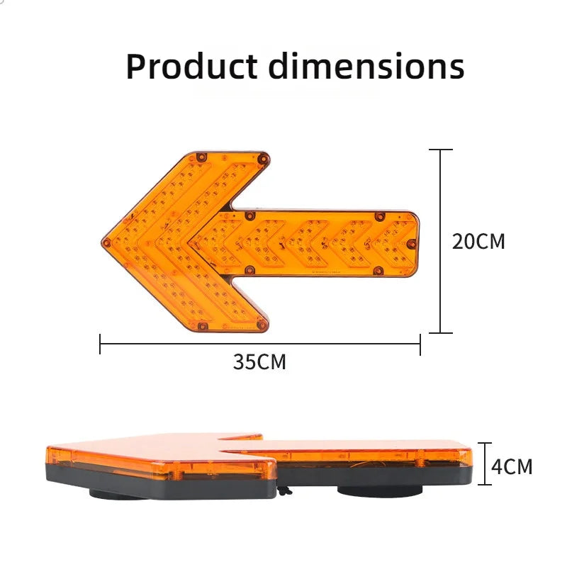 1PCS Arrow Panel 12V 24V Water Truck Sanitation Indicator