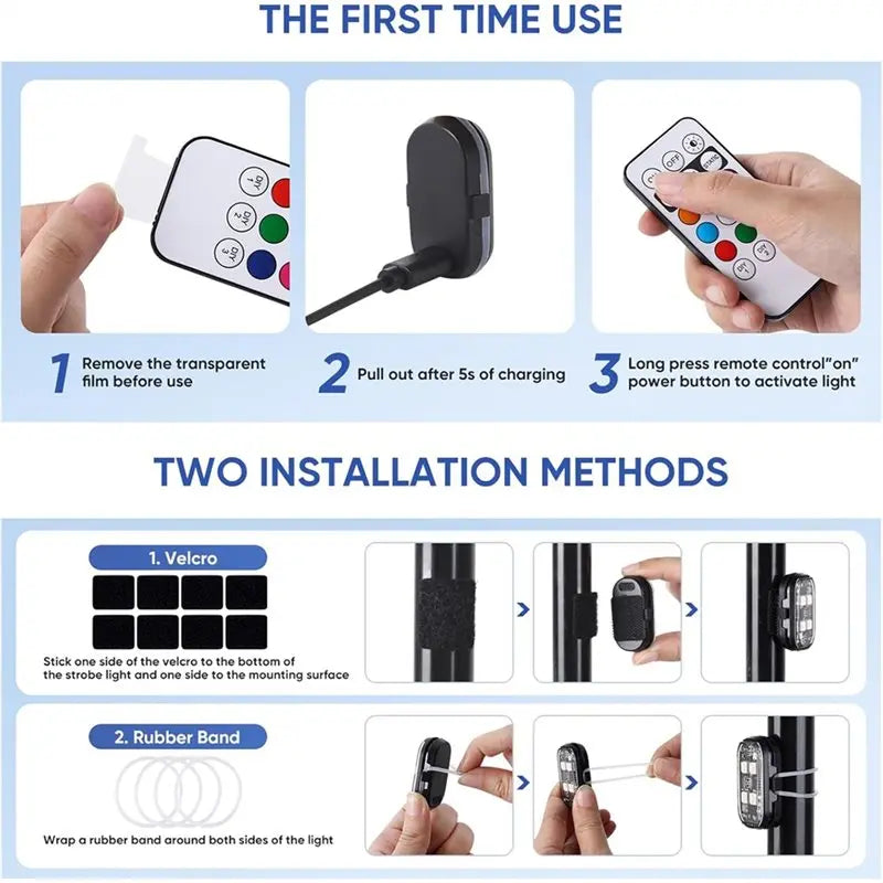 m64k-upgraded 4leds 8PCS Wireless Strobe Colors Remote Control
