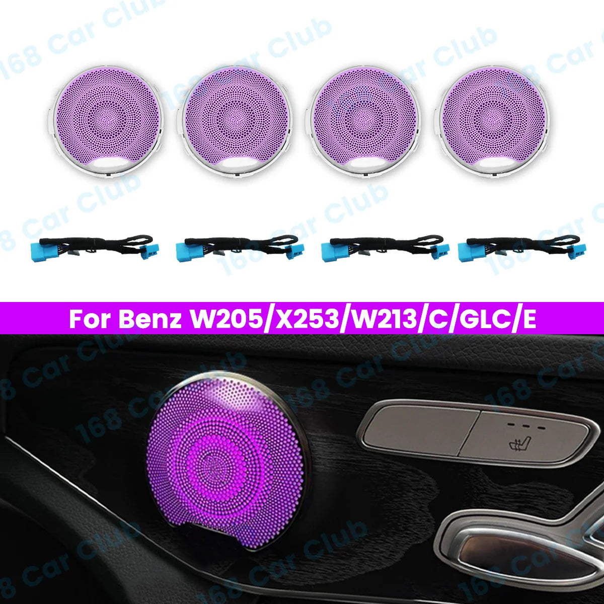 For Mercedes Benz W205 X253 W213 Sound Metal Decoratio Ambient