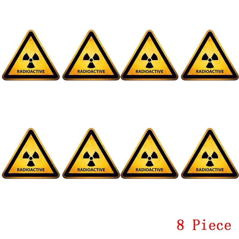 Warning Radioactive Reflective Stickers Radiation Decals Sticker