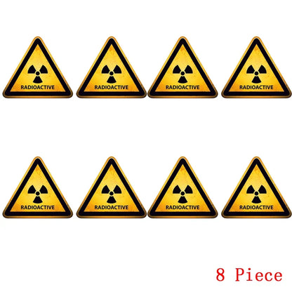 Warning Radioactive Reflective Stickers Radiation Decals Sticker