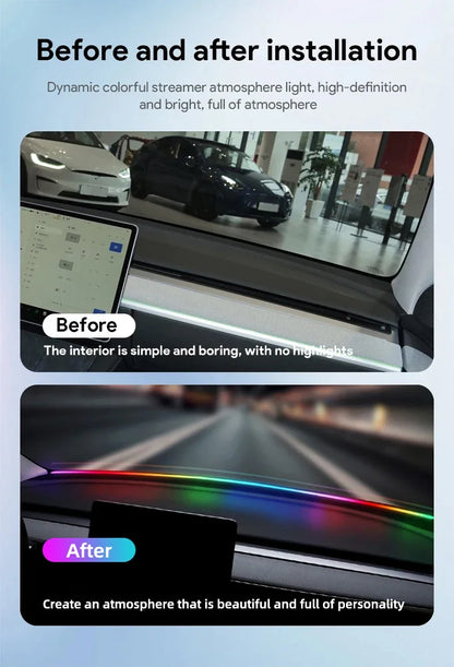 For Tesla BMW Audi Volvo Glc Front Windshield Interior 150CM RGB