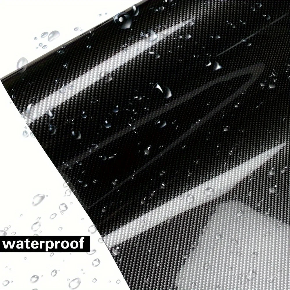 For Auto Body high-gloss Black 9D Carbon Fiber Stickers Vinyl