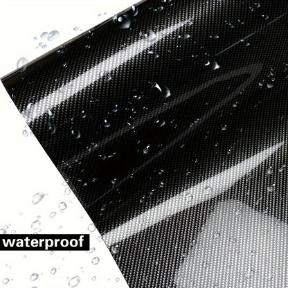 For Auto Body high-gloss Black 9D Carbon Fiber Stickers Vinyl