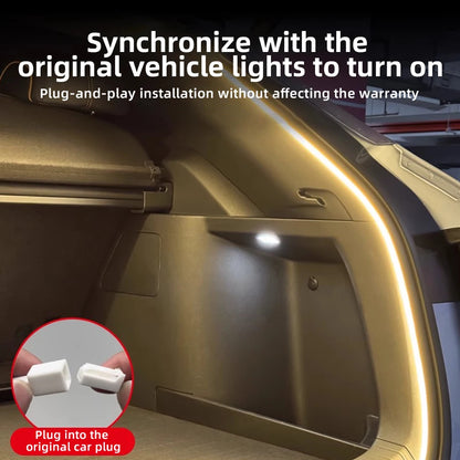For BYD ATTO2 Dolphin King M6 Sea Lion 05/07 Tang Yuan Plus LED Trunk Light Strip 12V Ambient Lighting Back Door Lamp Tr
