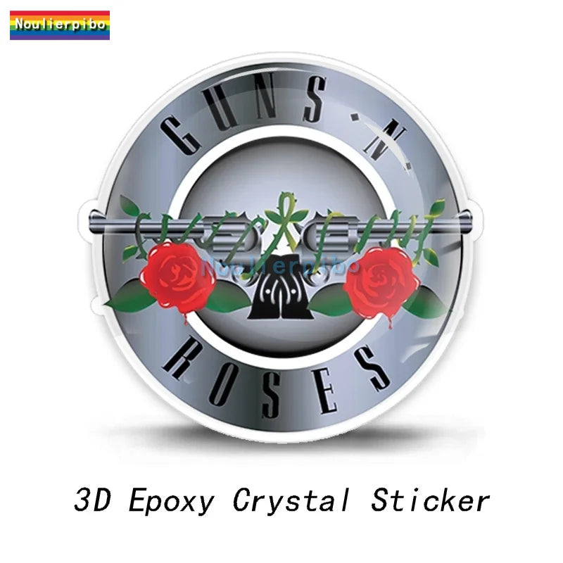 3D Cool Stereo Dome Usa Gun Flexible Sticker Motorcycle