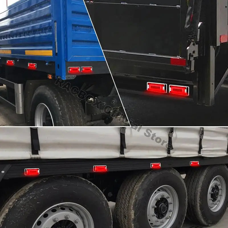 For Offroad Yellow Square Halo Side Marker Truck Trailer Rv Lorry