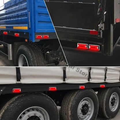 For Offroad Yellow Square Halo Side Marker Truck Trailer Rv Lorry