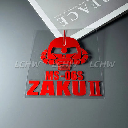 For Anime MS-06S Zaku Ii Motor Sticker Side Body Window Tail