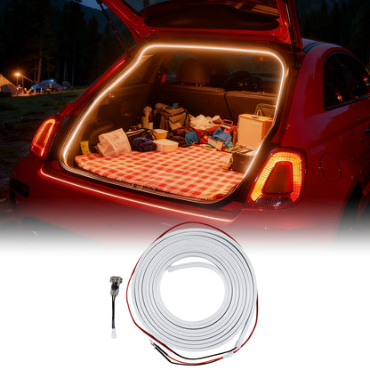 Car Trunk LED Light Strip Flowing Dynamic Tailgate Bar Universal LED Flowing Water Trunk Light, Multi-Color Optional Acc