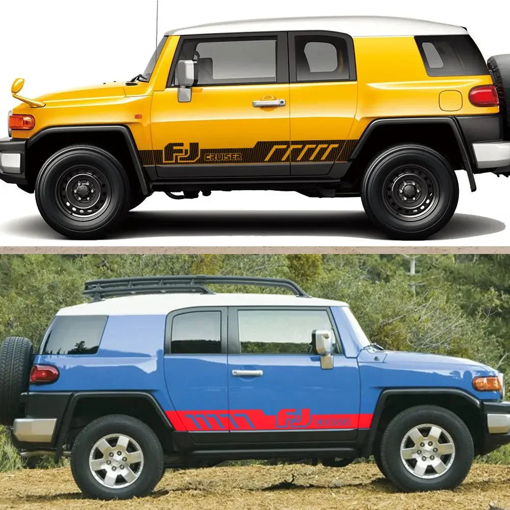 For Fj Cruiser Parts Tuning Auto 2PCS Door Stickers Side Body