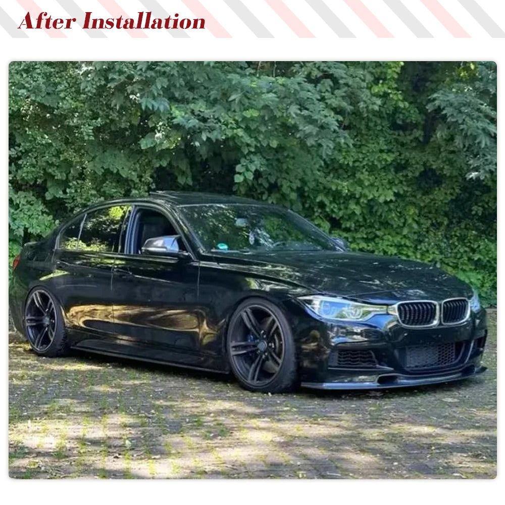 For BMW 3 Series F30 F31 Carbon Fiber Frp Black Lip 320I 328I