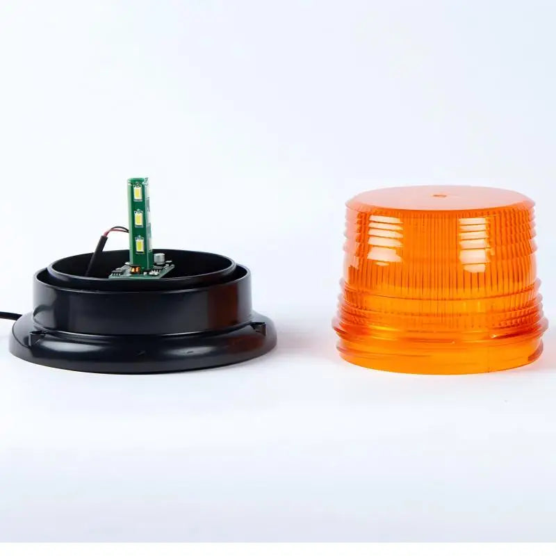 Laikesi 12LED Amber Strobe Beacon Warning Base 12V Cigarette