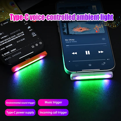 Ambient Lighting type-c Plug Play Voice Control Rhythm Function