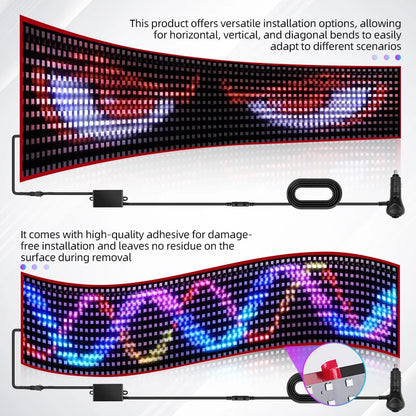 For Board Windshield APP Remote Control Truck Devil Eye Pixel