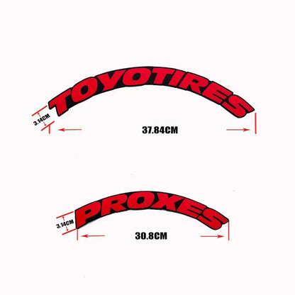 For Racing Tires Of Tire Letter Stickers Toyotires Rubber 3D