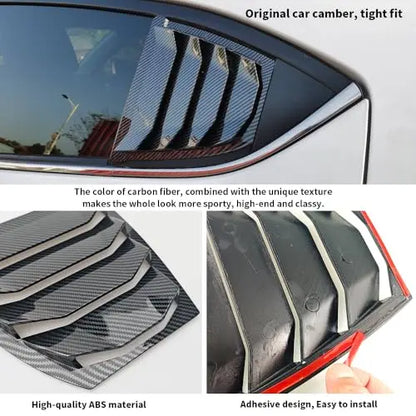 For Mazda 3 Axela 2014-2018 Rear Louver Window Side Shutter