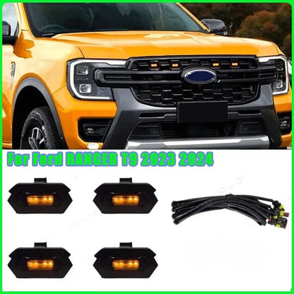 For Ford Ranger T9 2023 2024 Amber Yellow Raptor Translucent