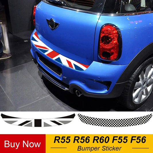 For MINI Cooper R55 R56 R60 Union Jack Rear Bumper Sticker Trunk