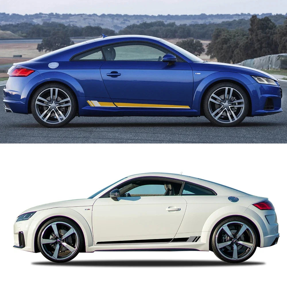 For Audi Tt Rs MK2 8J Side Stripes Decals Door Sticker Vinyl