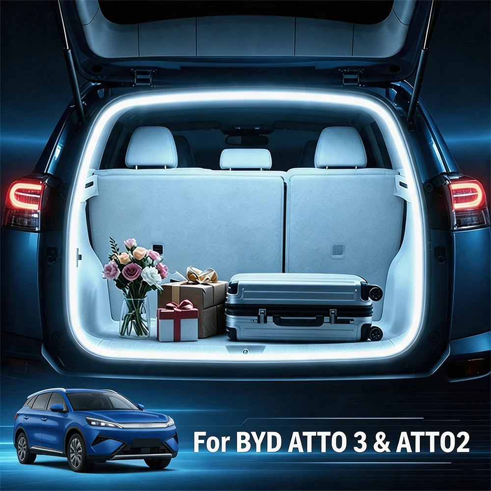 LED Car Trunk Light Strip For BYD ATTO 3/BYD ATTO 2 Rear Boot Light Auto Automatic Induction Atmosphere Lamp Modificatio