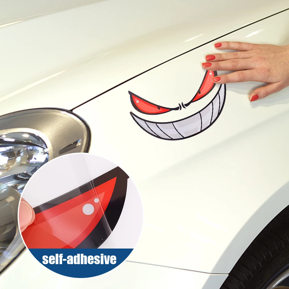 Unique Interesting Motorcycle Personalized Demon Eyes Stickers