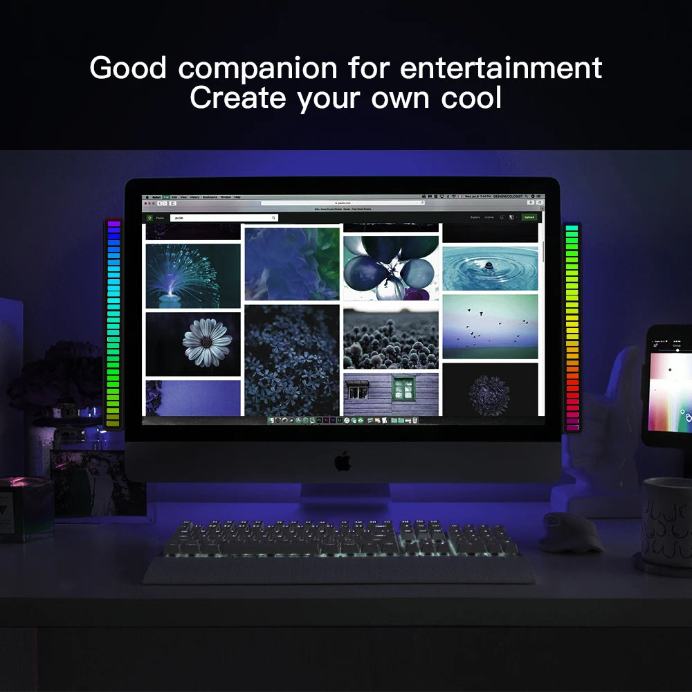 For Automobiles Family Party Sound Control Bar RGB Ambient