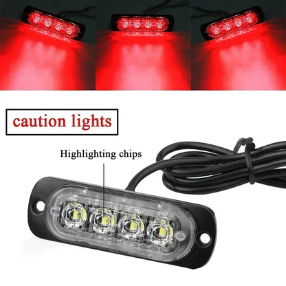 For Boats 12V 4-led Warning off-road Truck Safety Emergency Work