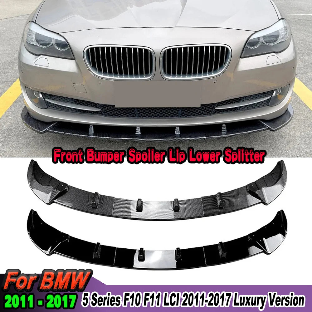 For BMW 5 Series F10 F11 Front Bumper Splitter Spoiler Lip Lower