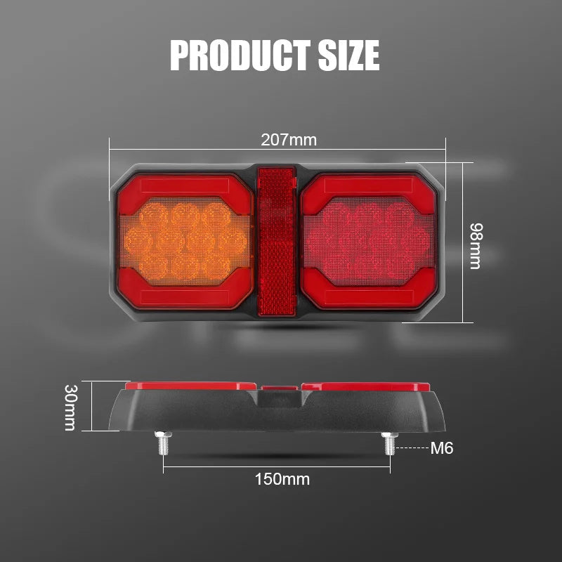 12V 24V Rear Brake Tail Turn Signal Indicator Warning