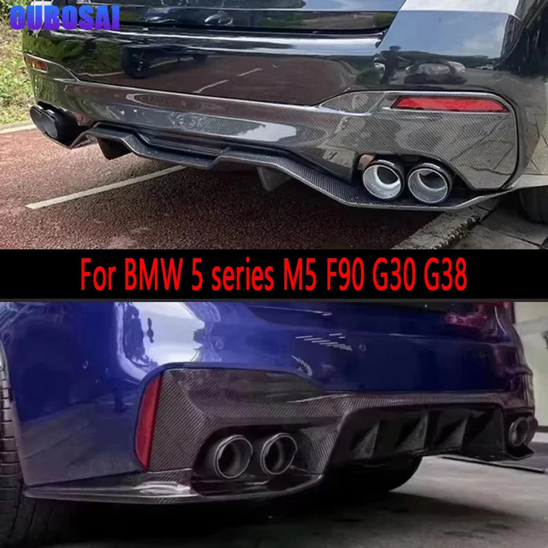 For BMW 5 Series M5 F90 G30 G38 Carbon Fiber Rear Bumper